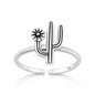 Silver Toe Ring - Cactus