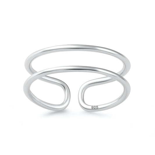 Silver Toe Ring - Open Band