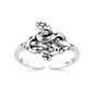 Silver Toe Ring - Snake