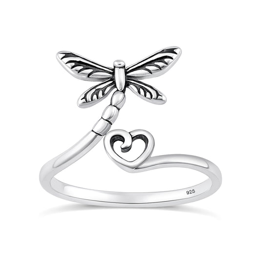 Silver Toe Ring - Dragonfly