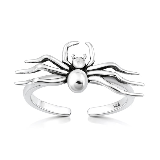 Silver Toe Ring - Spider