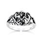 Silver Toe Ring - Skeleton & Mushrooms