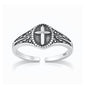 Silver Toe Ring - Cross