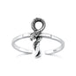 Silver Toe Ring - Snake Ankh