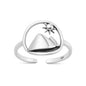 Silver Toe Ring - Mountain & Sun
