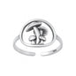 Silver Toe Ring - Mushrooms