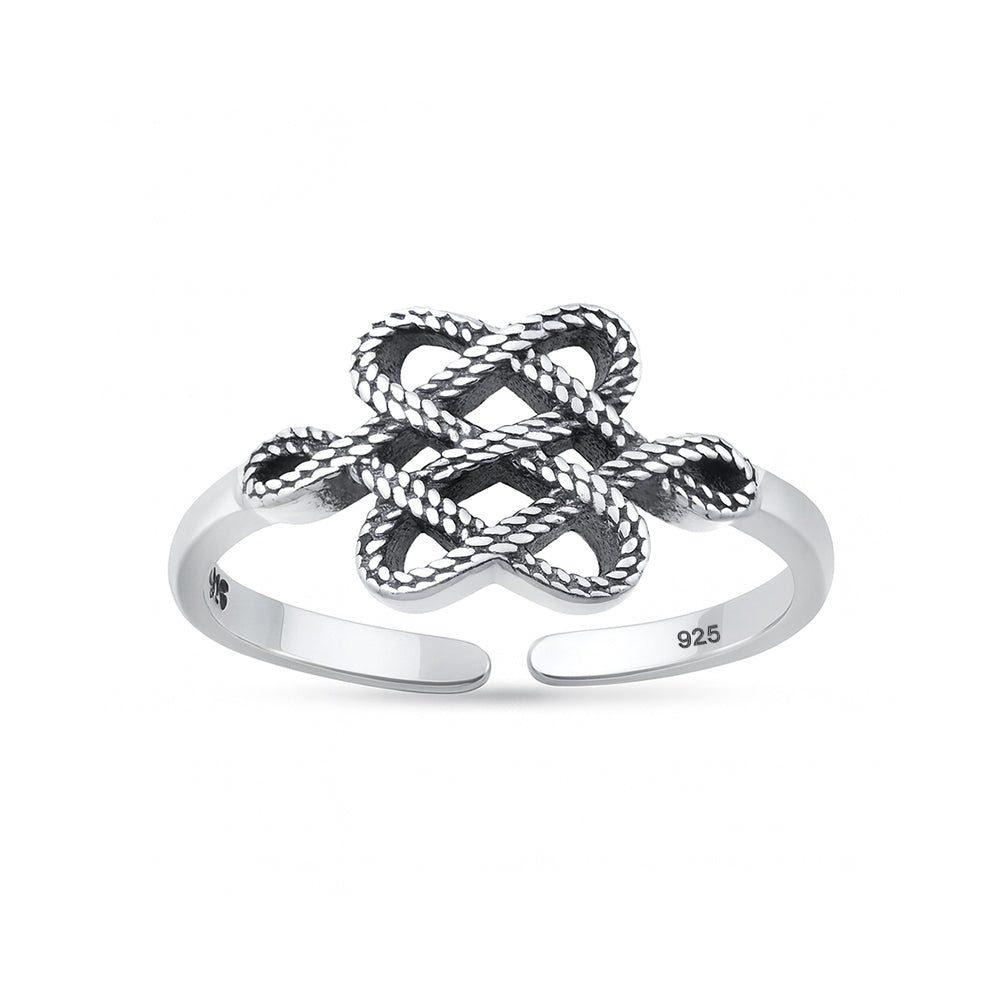 Silver Toe Ring - Celtic Knot