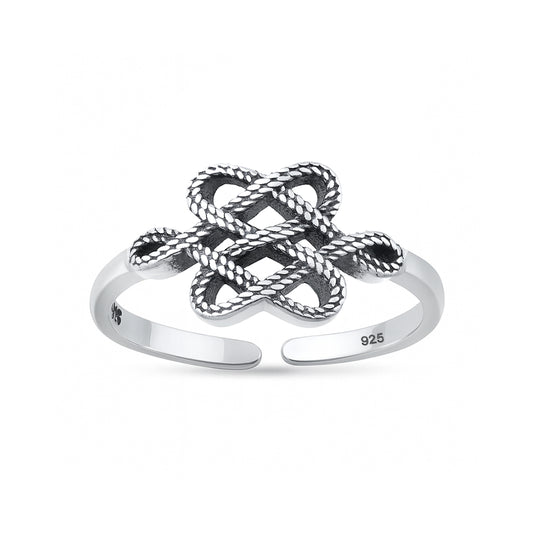 Silver Toe Ring - Celtic Knot