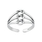 Silver Toe Ring - Triple Knot