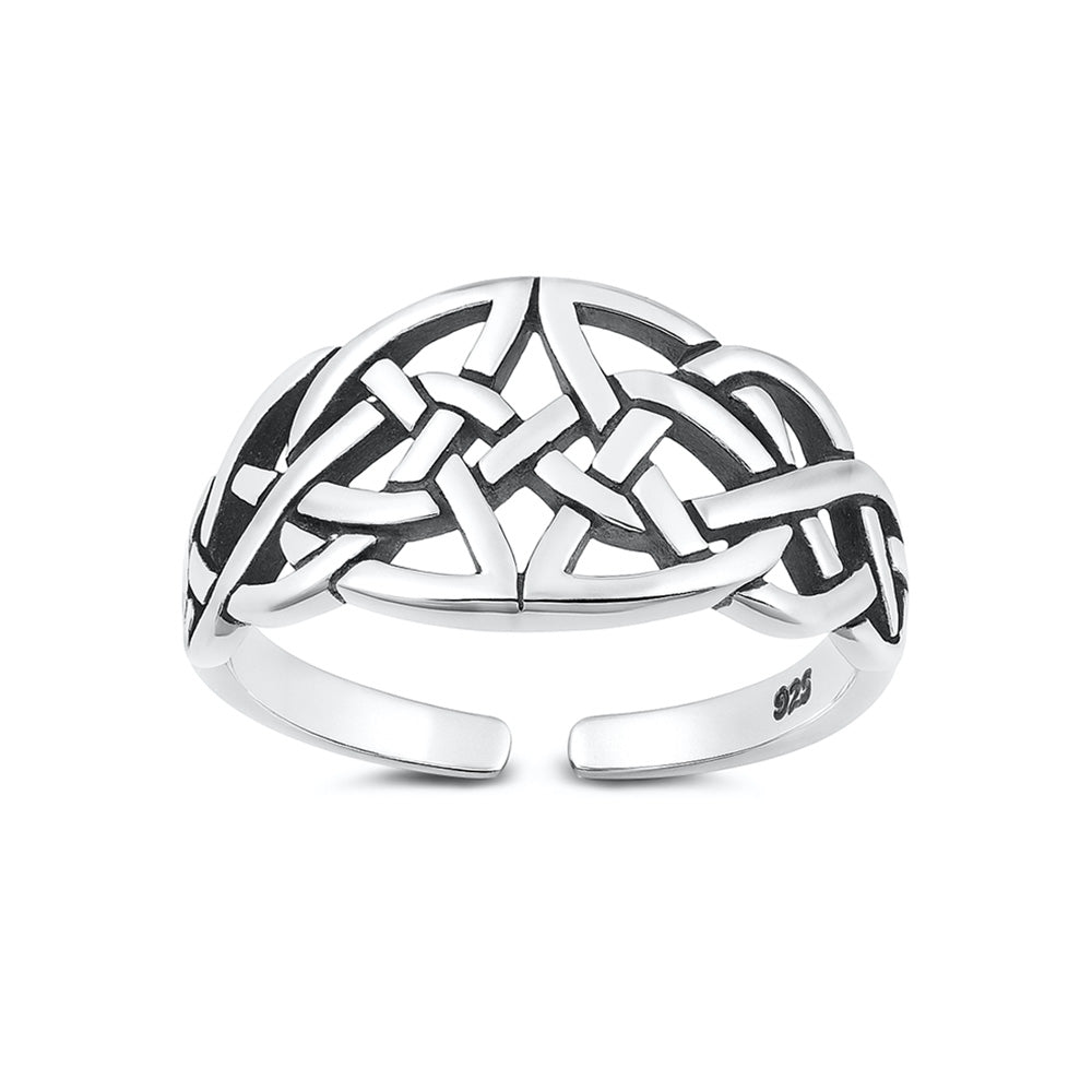 Silver Toe Ring - Celtic Design