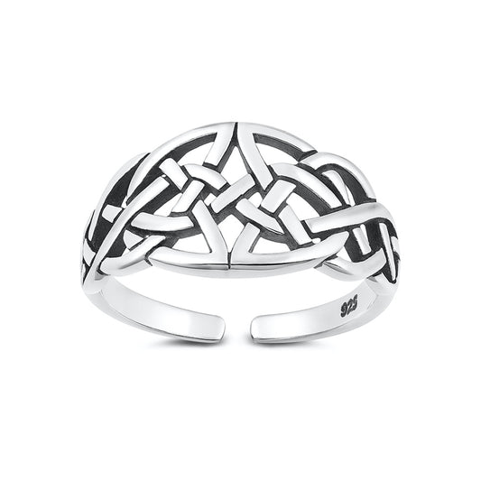 Silver Toe Ring - Celtic Design