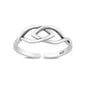 Silver Toe Ring - Interlocking Ichthys