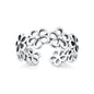 Silver Toe Ring - Flower Band