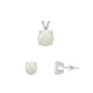 Silver Round Stone Set - 7mm/6mm