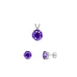 Silver Round Stone Set - 6mm/4mm