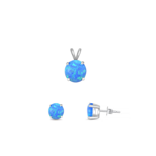 Silver Round Stone Set - 6mm/4mm