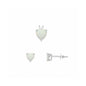 Silver Heart Stone Set - 6mm/4mm