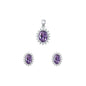 Silver CZ Set - Amethyst CZ