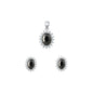 Silver CZ Set - Black CZ