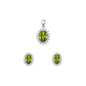 Silver CZ Set - Peridot CZ