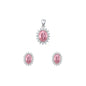 Silver CZ Set - Pink CZ