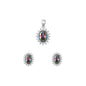 Silver CZ Set - Rainbow Topaz CZ