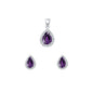 Silver CZ Set - Amethyst CZ