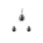 Silver CZ Set - Black CZ