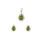 Silver CZ Set - Peridot CZ